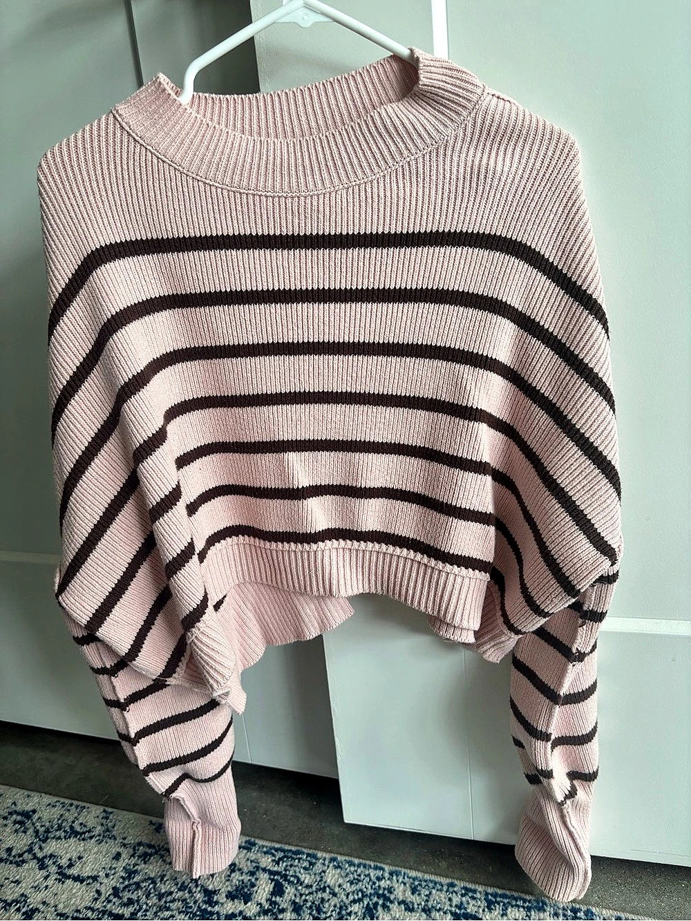 Free People Easy Street Stripe Crop Pullover